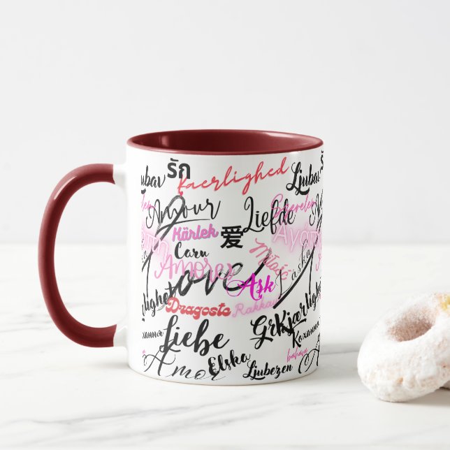 different Languages same thing  Tasse (Mit Donut)