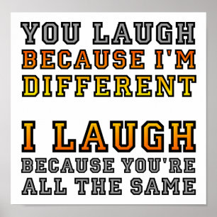 Different Laugh Funny Poster