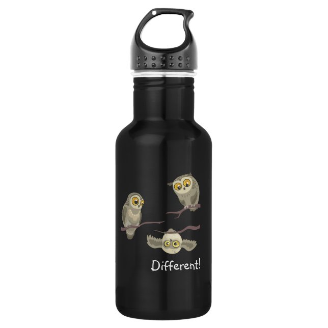 Différent ! petit hibou renversé~ bouteille d'alum (Devant)