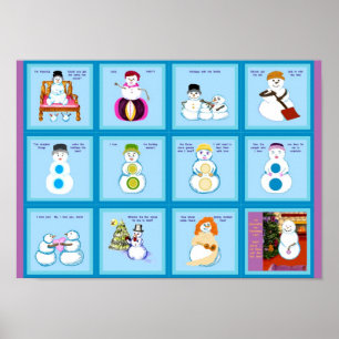 Different Strokes For Different Snow Folks squares Poster