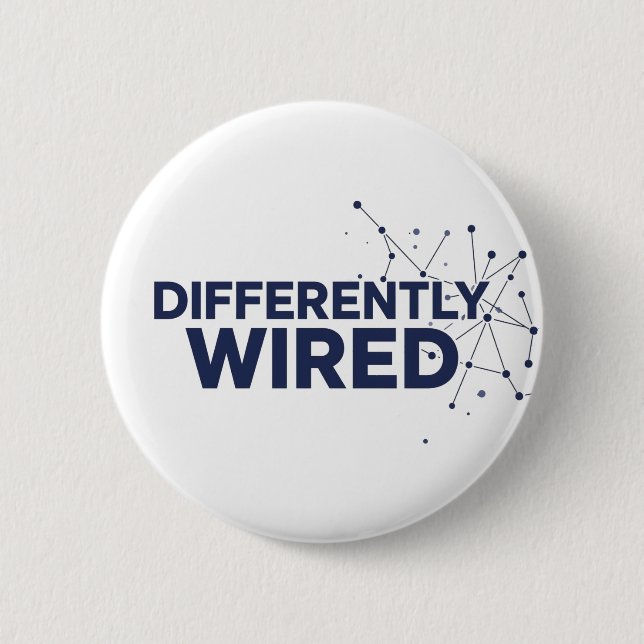 Differently Wired – Autism Awareness Month Blue  Button (Vorderseite)