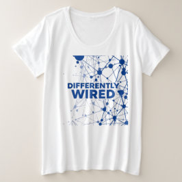 Differently Wired – Autism Awareness Month Blue Große Größe T-Shirt