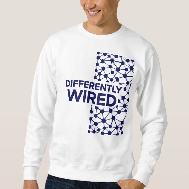 Differently Wired – Autism Awareness Month Blue Sweatshirt (Vorderseite)