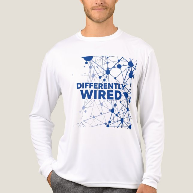 Differently Wired – Autism Awareness Month Blue  Tri-Blend Shirt (Vorderseite)
