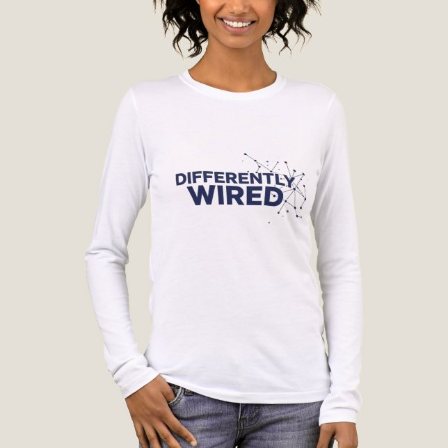 Differently Wired – Autism Awareness Month Blue  Tri-Blend Shirt (Vorderseite)