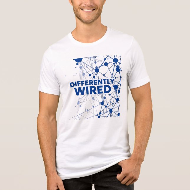 Differently Wired – Autism Awareness Month Blue  Tri-Blend Shirt (Vorderseite)