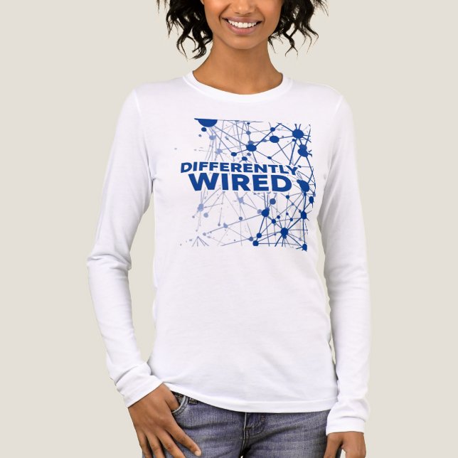 Differently Wired – Autism Awareness Month Blue  Tri-Blend Shirt (Vorderseite)