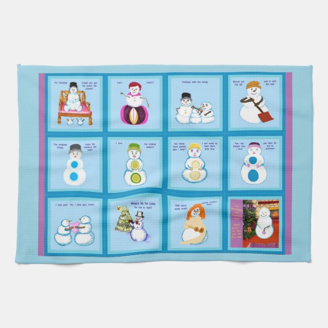 Différents Strokes Snow Folks serviette de cuisine (Horizontal)