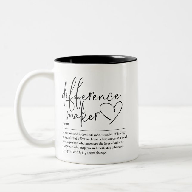 Differenzmacher Zweifarbige Tasse (Links)