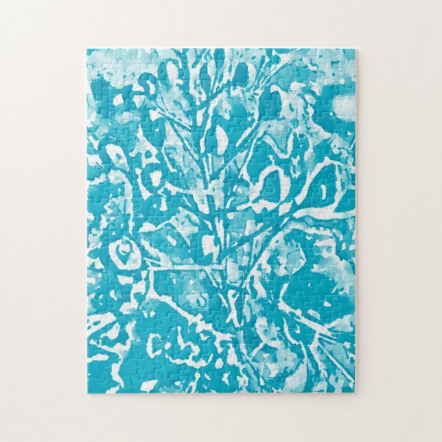 Difficile Abstrait Aqua Bird of Paradise Puzzle (Vertical)