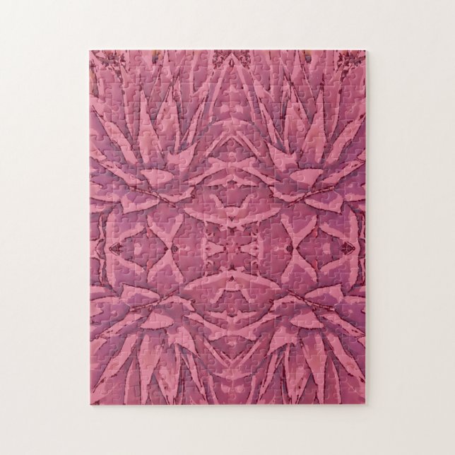 Difficile Red Agave Kaleidoscope Puzzle (Vertical)