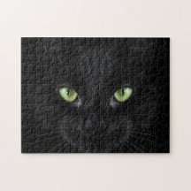 Difficile Tout Noir Chat 252 Pièce Jigsaw Puzzle