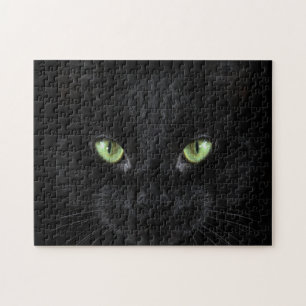 Difficile Tout Noir Chat 252 Pièce Jigsaw Puzzle