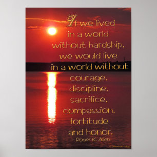 Difficulté Crée Courage Motivational Poster