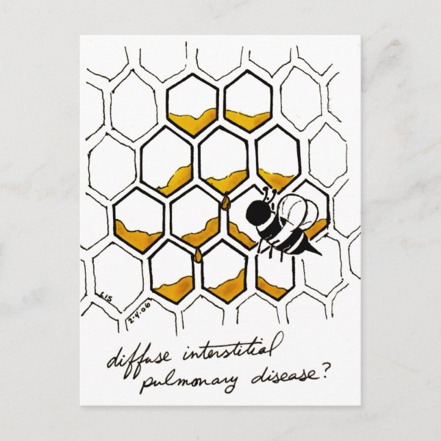 Diffuse interstitielle Lungenerkrankung Postkarte (Vorderseite)