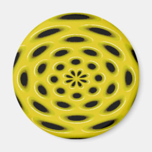 Diffusionsgelb und schwarz ellipsoid magnet