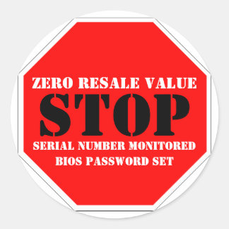 Dift Deterrent Warenkorb Runder Aufkleber