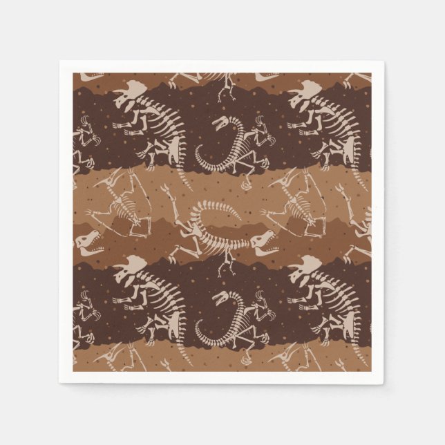 Dig Dino Dig Serviette (Vorderseite)