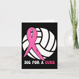 Dig for a cuure Breast Cancer Awareness Volleybyll Karte