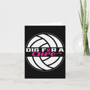 Dig for a cuure Breast Cancer Awareness Volleybyll Karte