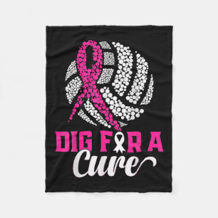 Dig for a cuure Brustkrebs Awareness Volleyball Fleecedecke
