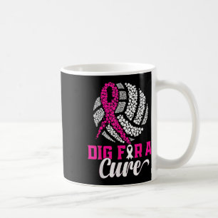 Dig for a cuure Brustkrebs Awareness Volleyball Kaffeetasse