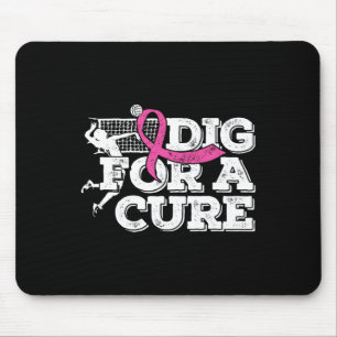 Dig for a cuure Brustkrebs Awareness Volleyball Mousepad