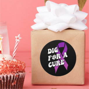 Dig for a cuure, Brustkrebs Awareness Volleyball Runder Aufkleber