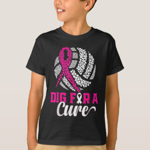 Dig for a cuure Brustkrebs Awareness Volleyball T-Shirt