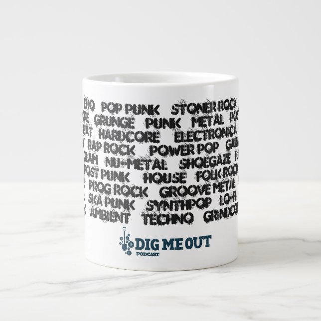 Dig Me out '90er Musik Genres Jumbo-Kaffee-Cup Jumbo-Tasse (Vorderseite)