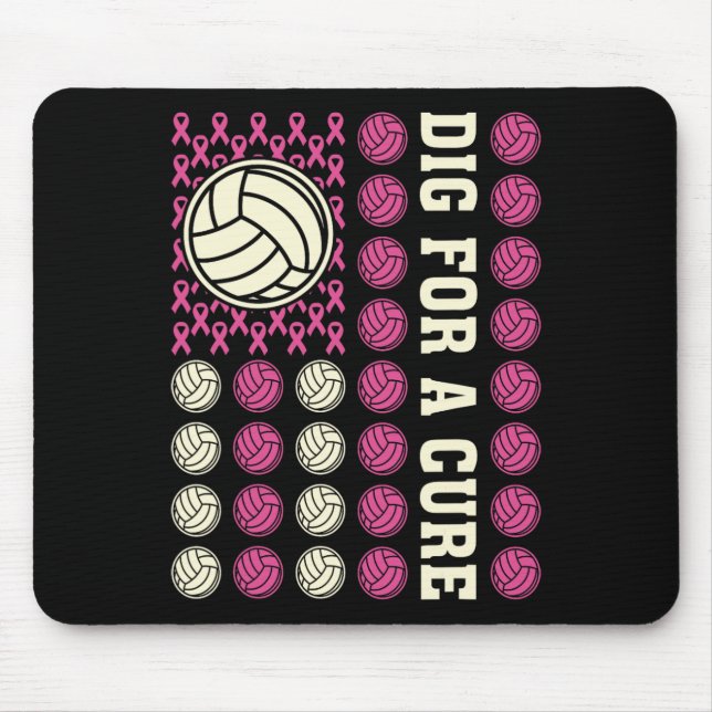 Dig zur Heilung von Multiplex-Volleyball-rosa Brus Mousepad (Vorne)