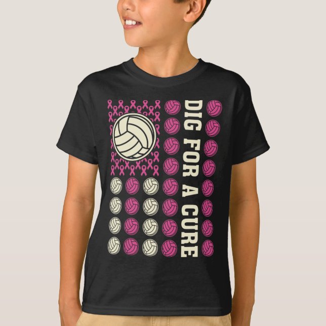 Dig zur Heilung von Multiplex-Volleyball-rosa Brus T-Shirt (Vorderseite)
