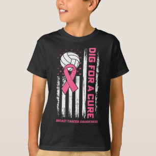 Dig zur Heilung von rosafarbenem Volleyball-Brustk T-Shirt