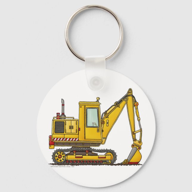 Digger Shovel Construction Key Ketten Schlüsselanhänger (Vorderseite)