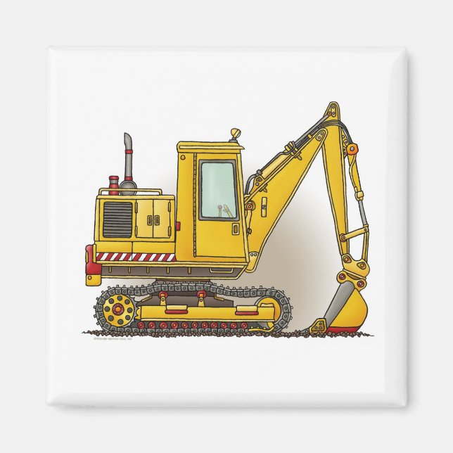 Digger Shovel Square Magnet (Vorne)