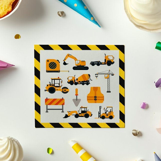 Diggers Construction Party Paper Napkins Serviette (Von Creator hochgeladen)