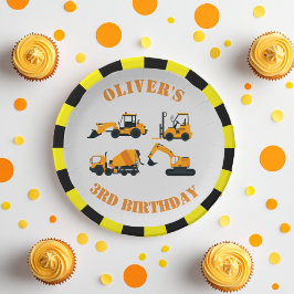 Diggers Construction Party Paper Plate Pappteller