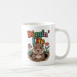 Diggin’ Life Funny Gopher Kaffeetasse