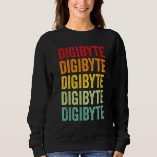 Digibyte Krypto Regenbogen Textdesign Sweatshirt