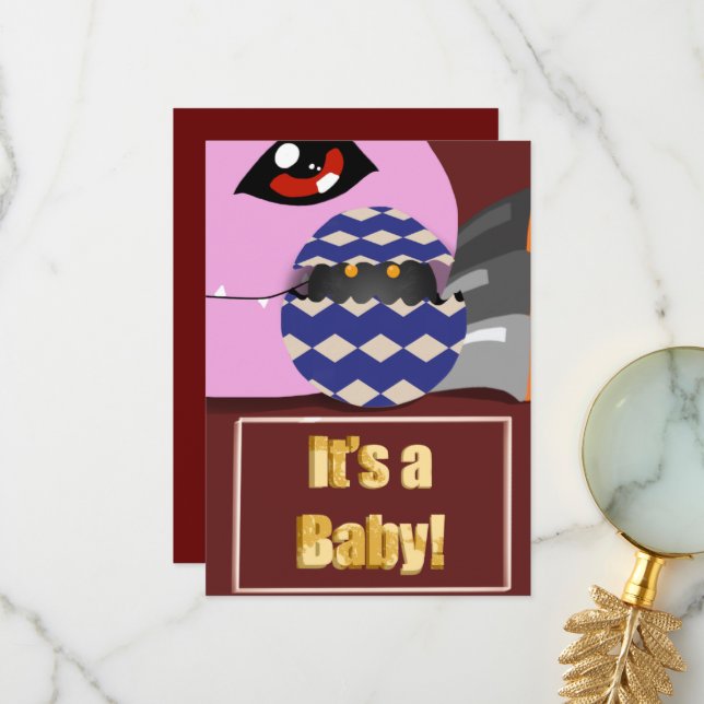 Digimon Baby Showkarte Dankeskarte (Vorderseite/Rückseite Beispiel)