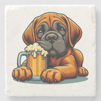 DigiPups Mastiff Dog Beer Tasse Cartoon Steinuntersetzer