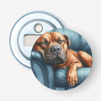 DigiPups Pitbull Dog Sleeping Recliner Nickerchen Flaschenöffner
