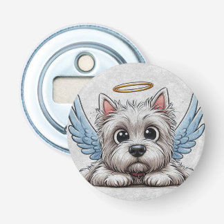 DigiPups West Highland Terrier Dog Beach Scene Flaschenöffner