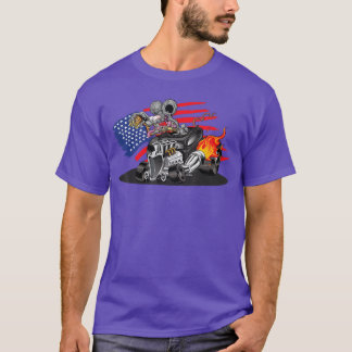 DigiRods Rat Rod Racer Amerikanischer Flammender H T-Shirt