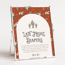Digital 8x10 Western Späte Night Diapers signieren Poster