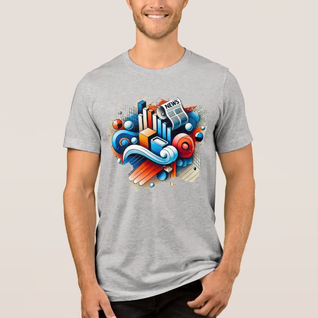 Digital Art TShirt - Chromatic Energy (Vorderseite)