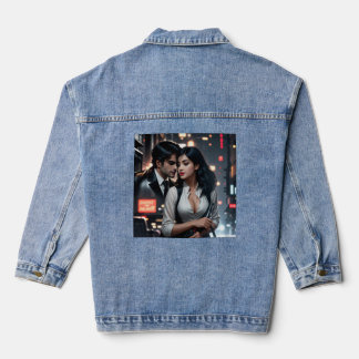 Digital Art Women's Denim Jacket Perfect Fit Jeansjacke