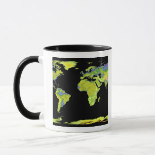 Digital-Aufzugmodell der Kontinente auf EA Tasse