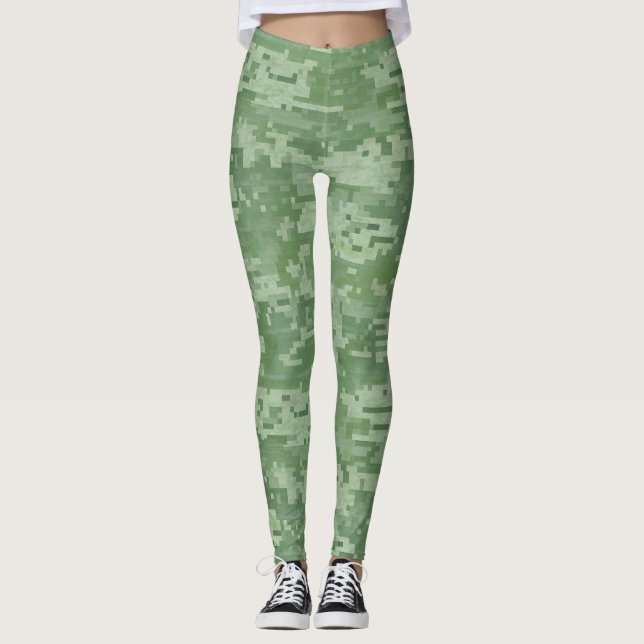 Digital Bamboo Camo Leggings (Vorderseite)