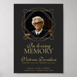 Digital Beerdigung Ankündigung Post Dunkelgrau Poster